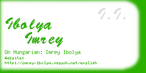 ibolya imrey business card